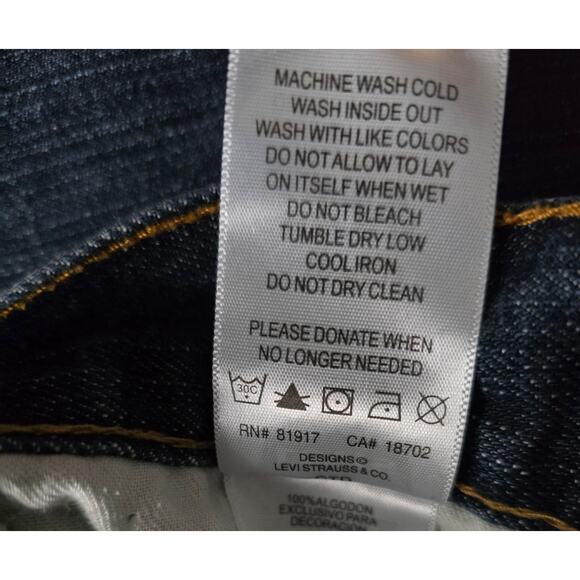 Boys 505 Levi's Dark Wash Size 16 Reg 28x28 - Picture 6 of 7